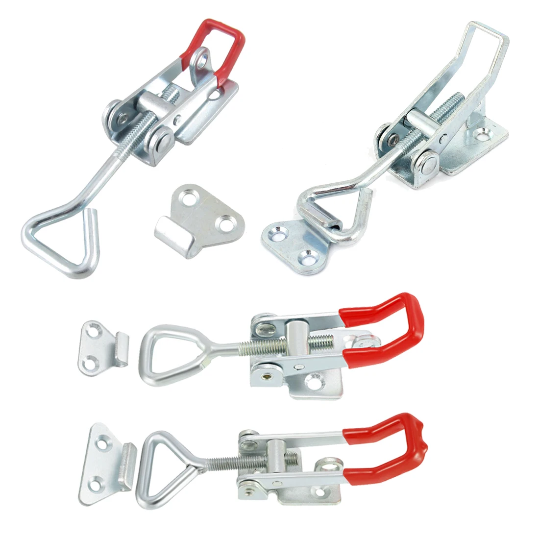 

uxcell 1/2/4/6pcs Pull Latch Metal Adjustable Door Cabinet Box Case Toggle Latch Hasps 220/396/661 Lbs Capacity