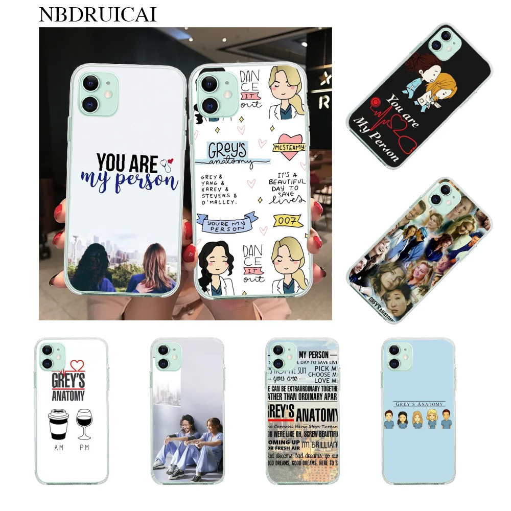 Мягкий черный чехол для телефона NBDRUICAI с цитатами анатомии Greys iPhone 11 pro XS MAX 8 7 6 6S Plus