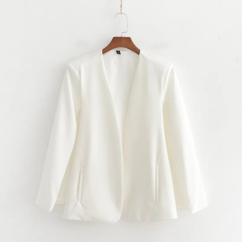 

2019 Western Style Solid Color Split Cloak Suit Jacket Women's H-1935