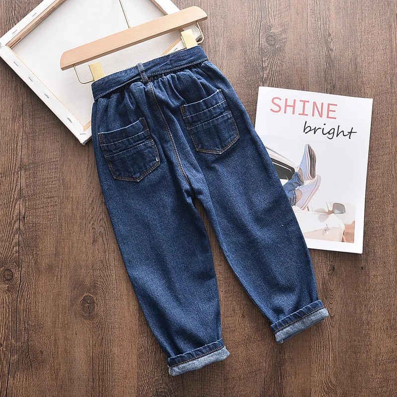 Calças de Brim Quebrado para o Bebê da Menina do Menino Keelorn Meninas Calças Crianças Rasgado Buraco Leopard 2020 Nova Primavera Jeans 3-7t 19 calças de brim 2020 nova primavera crianças