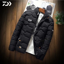 Daiwa Рыболовная куртка зимняя мужская одежда для рыбалки утолщенные теплые рубашки для рыбалки мужская верхняя одежда для рыбалки Мужская зимняя пуховая куртка