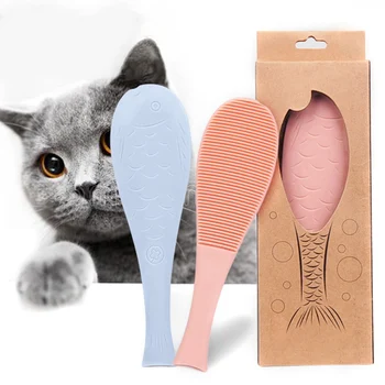 

New Cat Fish-shaped Imitation Barb Cat Tongue Comb, Removes The Hair Floating Hair Massages The Cat Comb