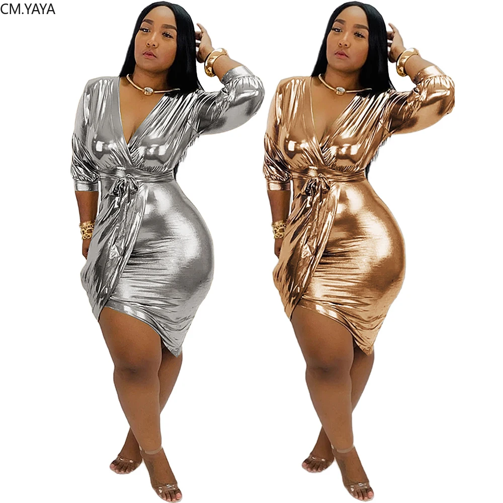 GL сезон осень-зима Женская зимняя облегающее платье с золотыми пояса эластичный