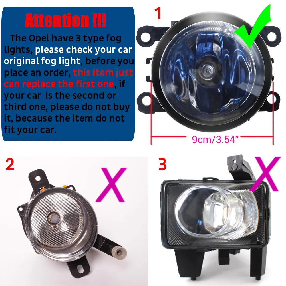 Buildreamen2 Car Accessories H11 LED Bulb Fog Light Kit 4000LM Angel Eye Daytime Running Light 12V For Opel Vectra C 2003-2008