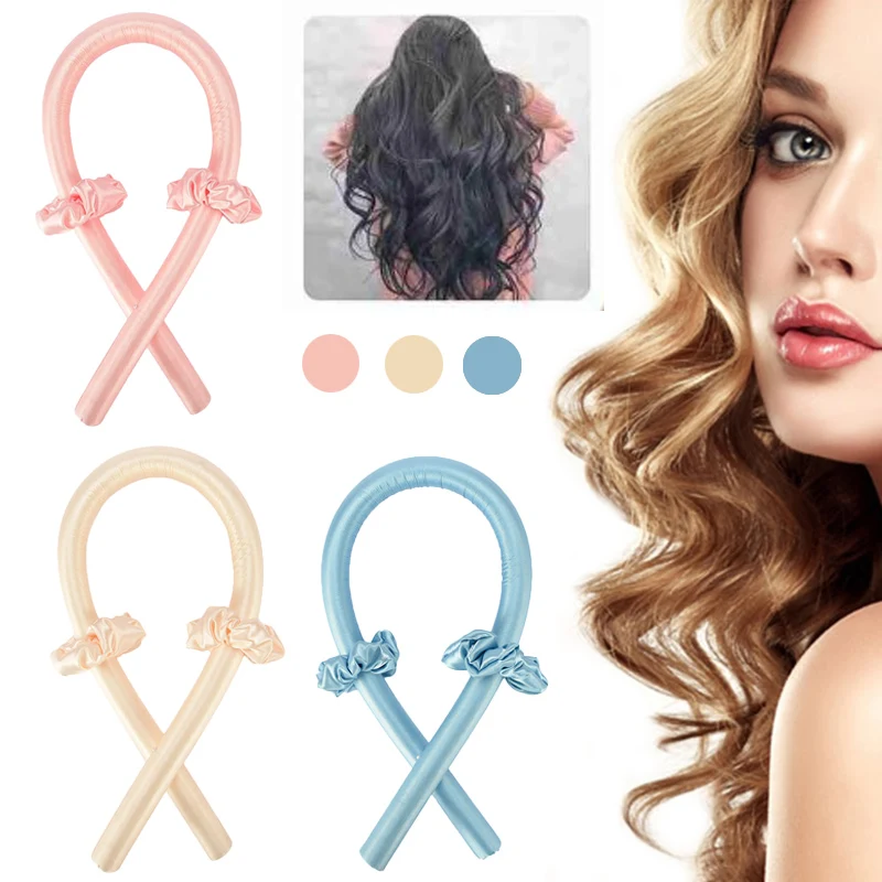 Cinta rizadora sin calor para el cabello, cinta para cabello suave para dormir, accesorios de estilismo para el cabello