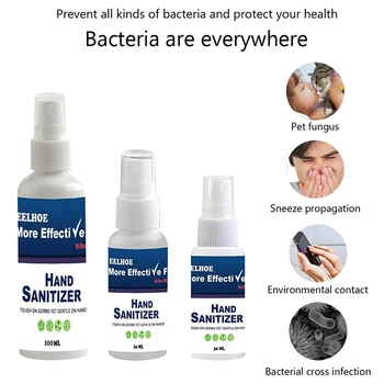 

30/50/60/100ml Travel Hand Sanitizer Gel Anti-Bacteria Moisturizing Liquid Disposable No Clean Waterless Antibacterial Hand Gel