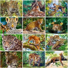 

DIY 5D Diamond Painting Leopards Diamond Embroidery Forest Animal Cross Stitch Full Round/Square Drill Resin Home Decor Art Gift