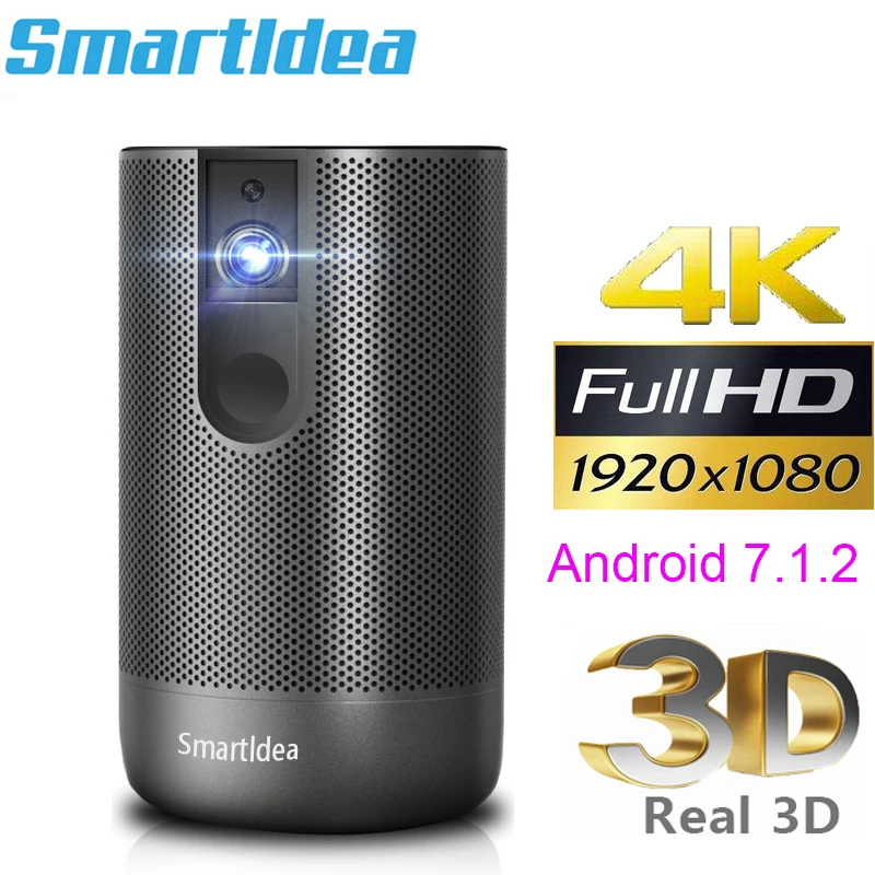 Smartldea D29 native1920x1080 Projetor Full HD Android 7.0 (2G + 16G) 5G wifi DLP Proyector apoio 4K 3D ZOOM video game Projetor-0