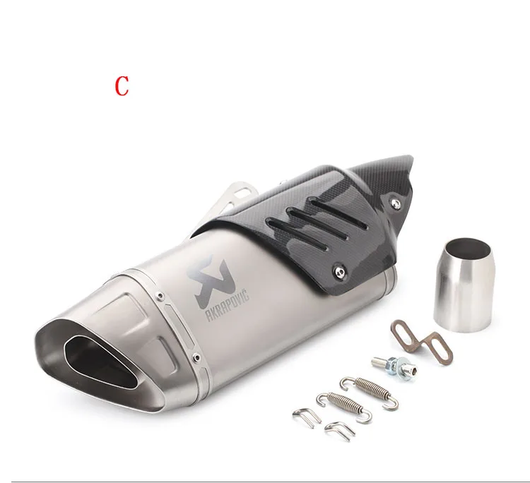 Белый 51 мм Akrapovic выхлопная труба для мотоцикла для спортивных гонок, выхлопная труба для грязного велосипеда с DB Killer Для Бенелли NVX155 Nmax CBR600RR - Цвет: Белый
