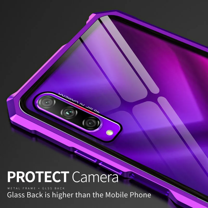 OMEVE для huawei Honor 9X чехол с металлической рамкой и закаленным стеклом задняя крышка для huawei Honor 9X Pro Чехол Honor 9X бампер чехол