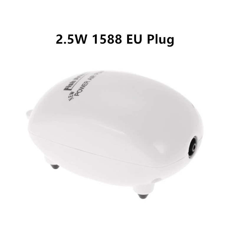 2.5W 1588 EU Plug Ультра бесшумный аквариум воздушный насос мини компрессор кислородный воздушный насос один двойной выход 220-240 в ЕС/США вилка аксессуары для аквариумов - Цвет: 2.5W 1588 EU Plug