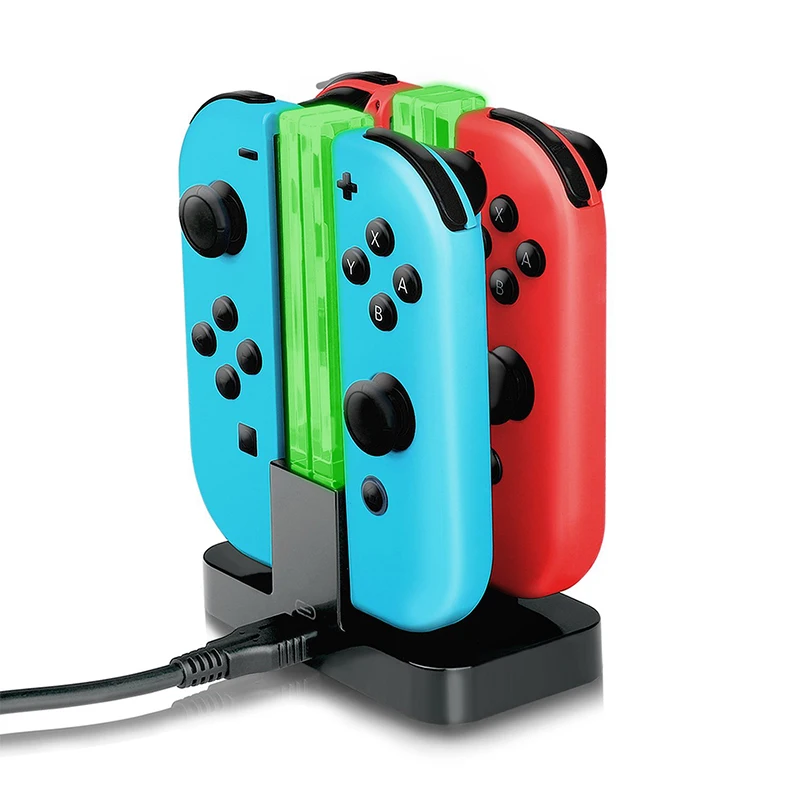 Джойстик Nintendo Switch NS Joycon, двойной светодиодный контроллер с зарядным устройством и держателем для Nintendo Switch|Запасные части| | АлиЭкспресс