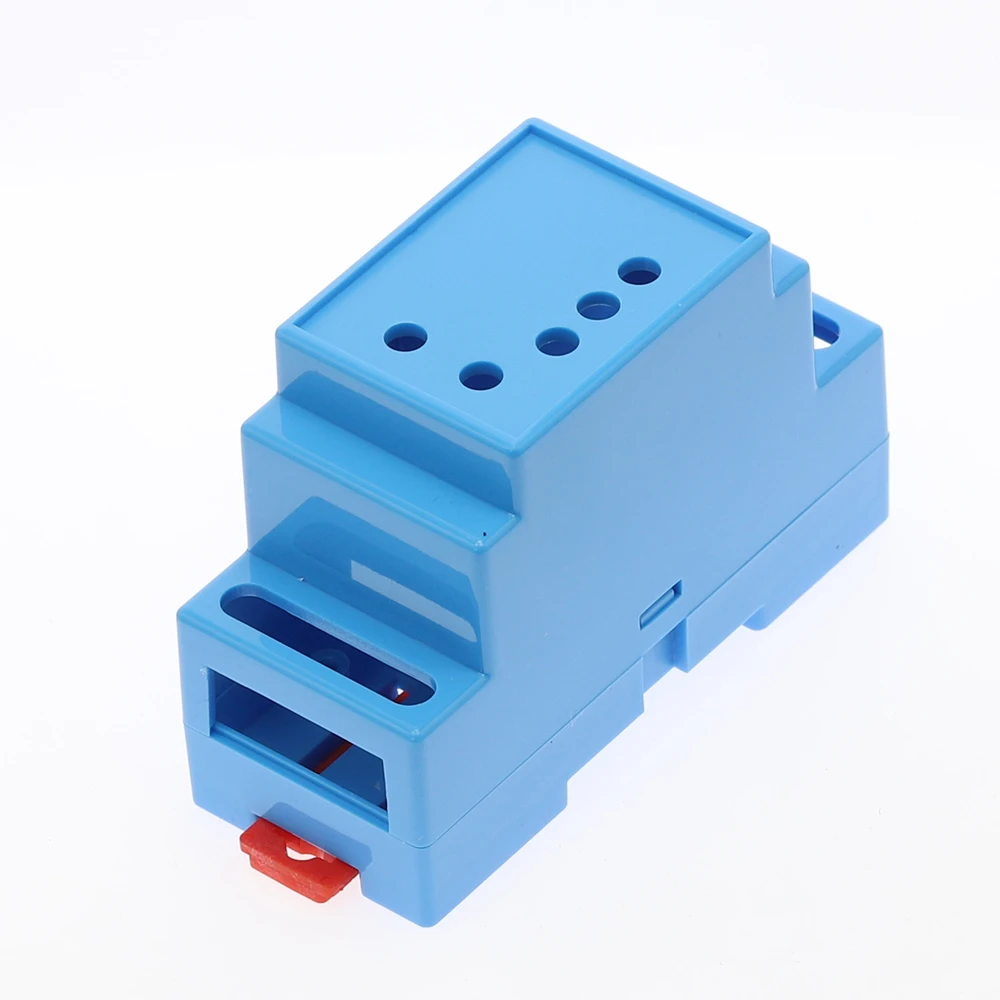 DIN Rail PLC Junction Box - Plastic Electronics Project Case in 4 Colors (88x37x59mm) - 35-Rail Mounting Housing