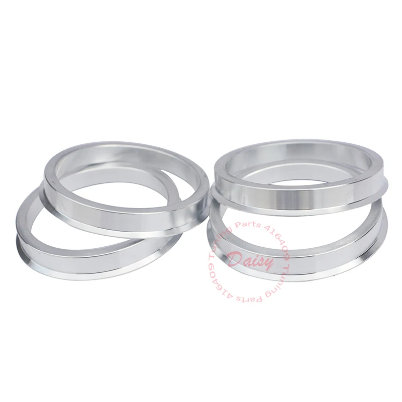 Set of 4 Metal Hub Centric Rings 73.1mm OD to 64.1mm ID Silver Aluminum Wheel Hubcentric Rings 