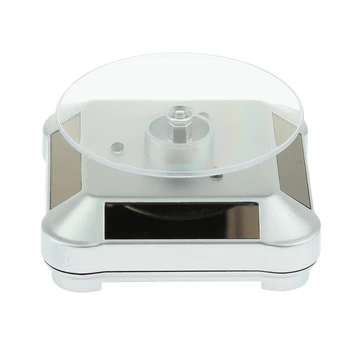 

360 Turntable Rotating Solar Showcase Jewelry Watch Ring Phone Stand Display Jewelry Organizer Hard Display Stand