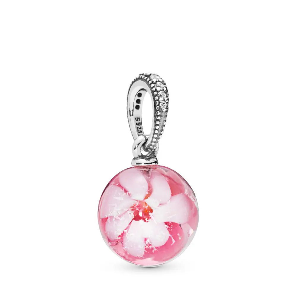 Классическое серебро, новинка 925, серия Peach Blossom, романтическое ожерелье, шарм, сделай сам, оригинальные женские роскошные ювелирные изделия, обручение, подарок на день рождения