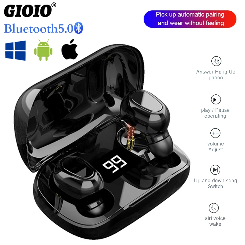 Bluetooth Earphone Sports Earbuds Surround-Sound Tws Mini L21 Pro Waterproof Stereo Wireless