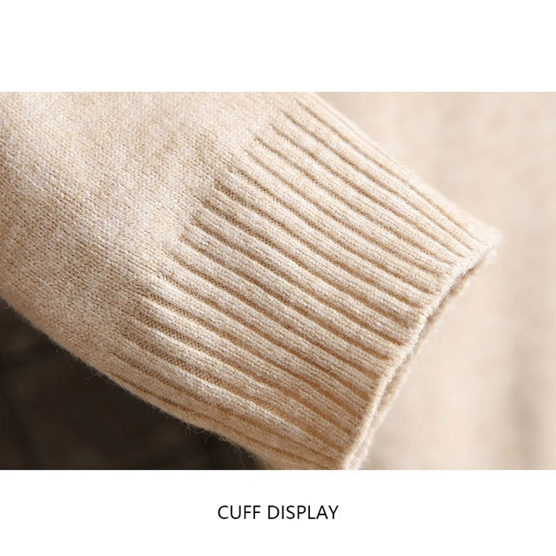 Men's Sweater Pullover Fashion Simple Knitted Sweaters Black Loose Long Sleeve Multicolor Winter Soft Warm Wool Turtleneck Hot