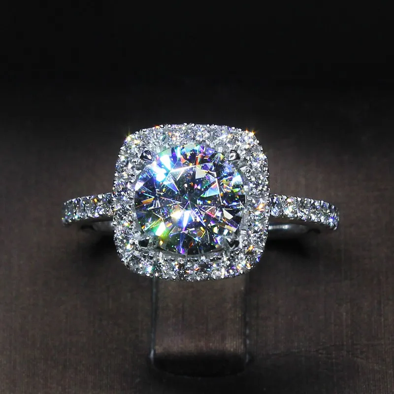 925 Sterling Silver Engagement Wedding Band Rings 40 Style Lovers Lab Diamond Cz Promise Ring for women men Party Jewelry Gift silver rings silver ring wedding rings