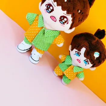 

[MYKPOP]KPOP Doll's Clothes: T-shirt & Pant 2pcs Set for 15cm 20cm doll (without doll) Fans Collection SB20082605