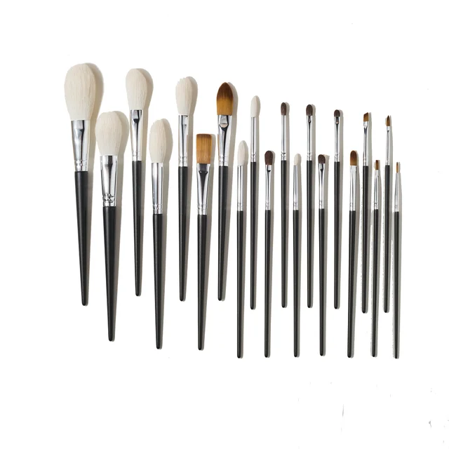 Shinedo Powder Matte Black Color  Soft Goat Hair Makeup Brushes High Quality Cosmetics Tools Brochas Maquillage 1