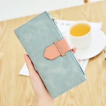 

Brand New Women Wallet Simple Fashion Wallets Long Multifunction Women Zipper Purses Drawstring Female Coin Purse Clutch