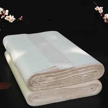 

100 Sheets Chinese Calligraphy Paper Xuan Paper Painting Half-Ripe Xuan Paper Four/ Six/Eight Feets Unedged Paper Craft Supply