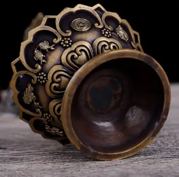 

Six-character mantra pure copper incense burner incense sandalwood incense burner antique Buddha ornaments