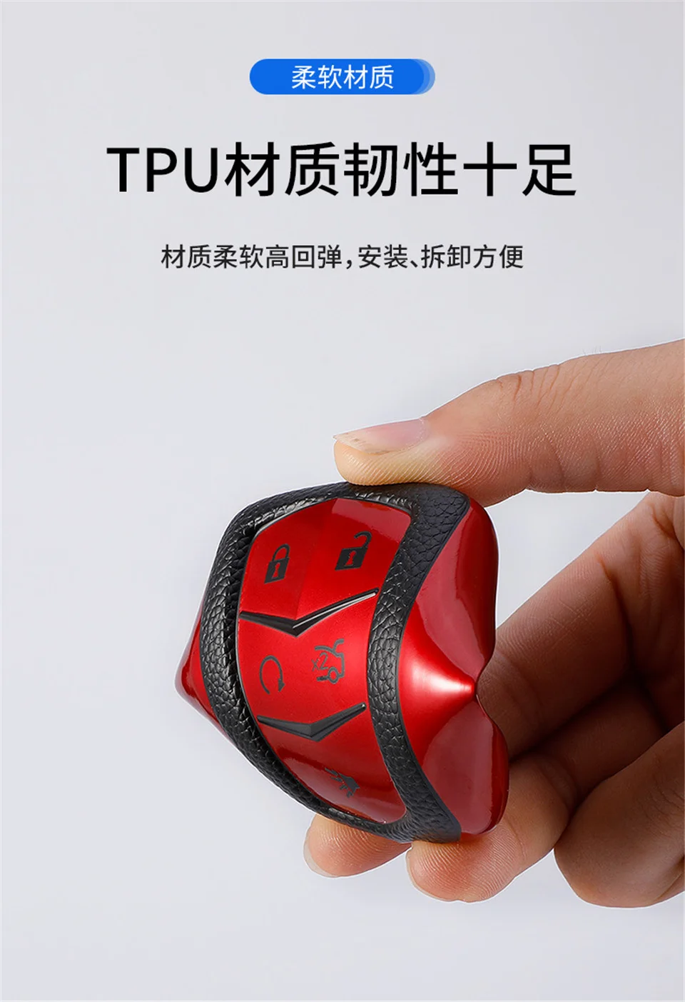 Cover per chiave/telecomando per Cadillac ESV Escalade CTS XTS SRX ATS 2015 2016 2017 2018 CT5 XT5 XT6 accessori Auto - Hb2c362dda13e4427b2a56e6fb29af5c6o