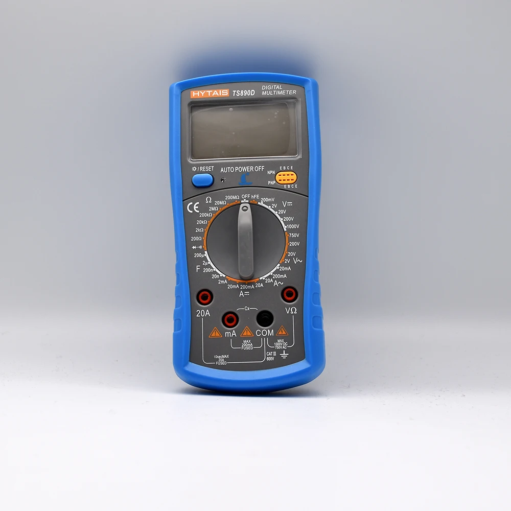 

No battery TS-890D Digital Multimeter 1999 DC AC voltmeter Ammeter Voltage Current Meter Resistance Diode Capacitance Tester