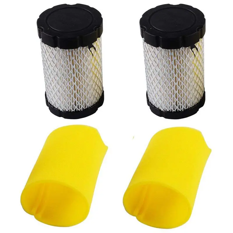 

Mower Air Filters Replace Briggs Stratton 796031 (591334 or 594201) Plus 797704 Foam Pre-Cleaner (Pack of 2)