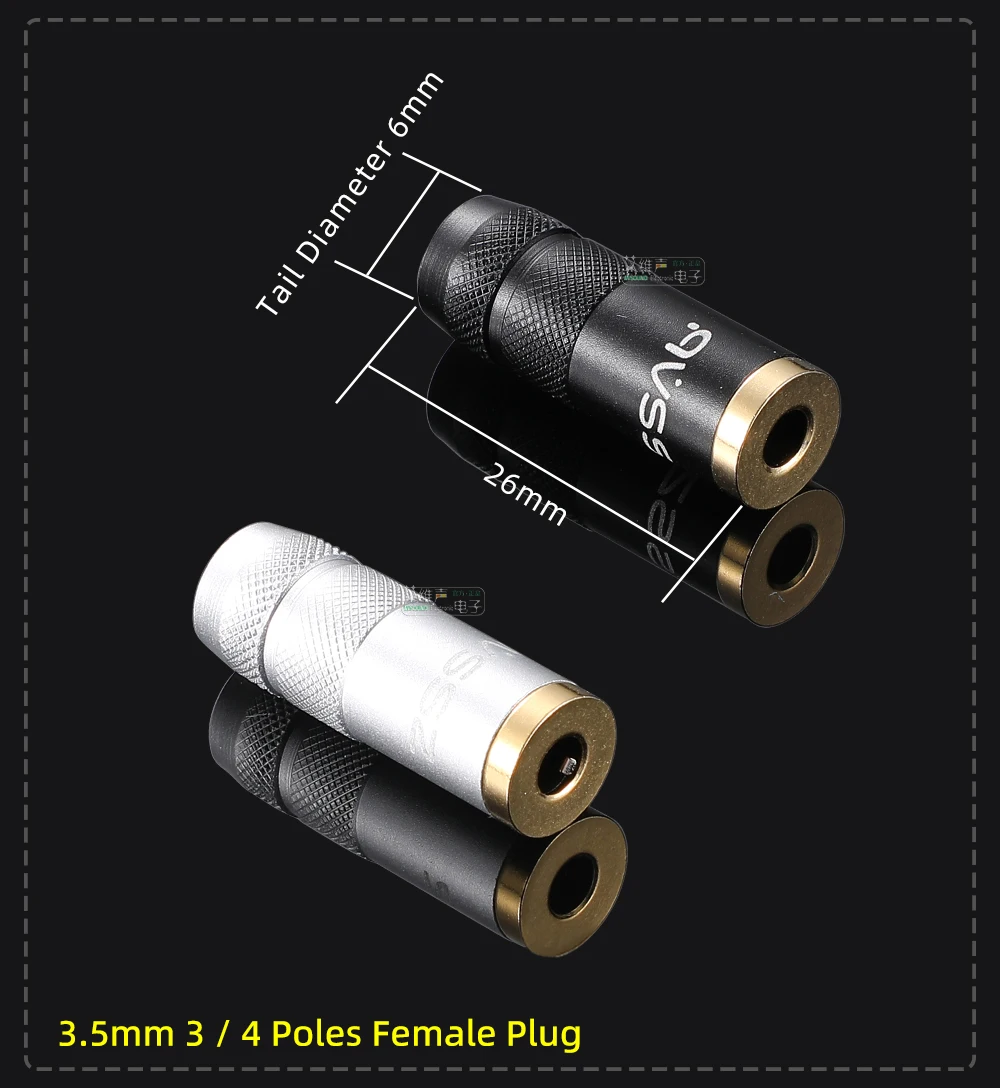 AVSSZ High-End 3.5mm Stereo Headphone Extension Cable with Gold-Plated Dual-Channel, Balanced 4.4mm Plug - 3/4/5 Poles Description Image.This Product Can Be Found With The Tag Names Headphone extension cable jack, Jack 25 mm 44 mm 3 4 5 Pole TRRS TRRRS, Jack 35 mm Stereo Mono Plug, Jack 35 mm TRS TS