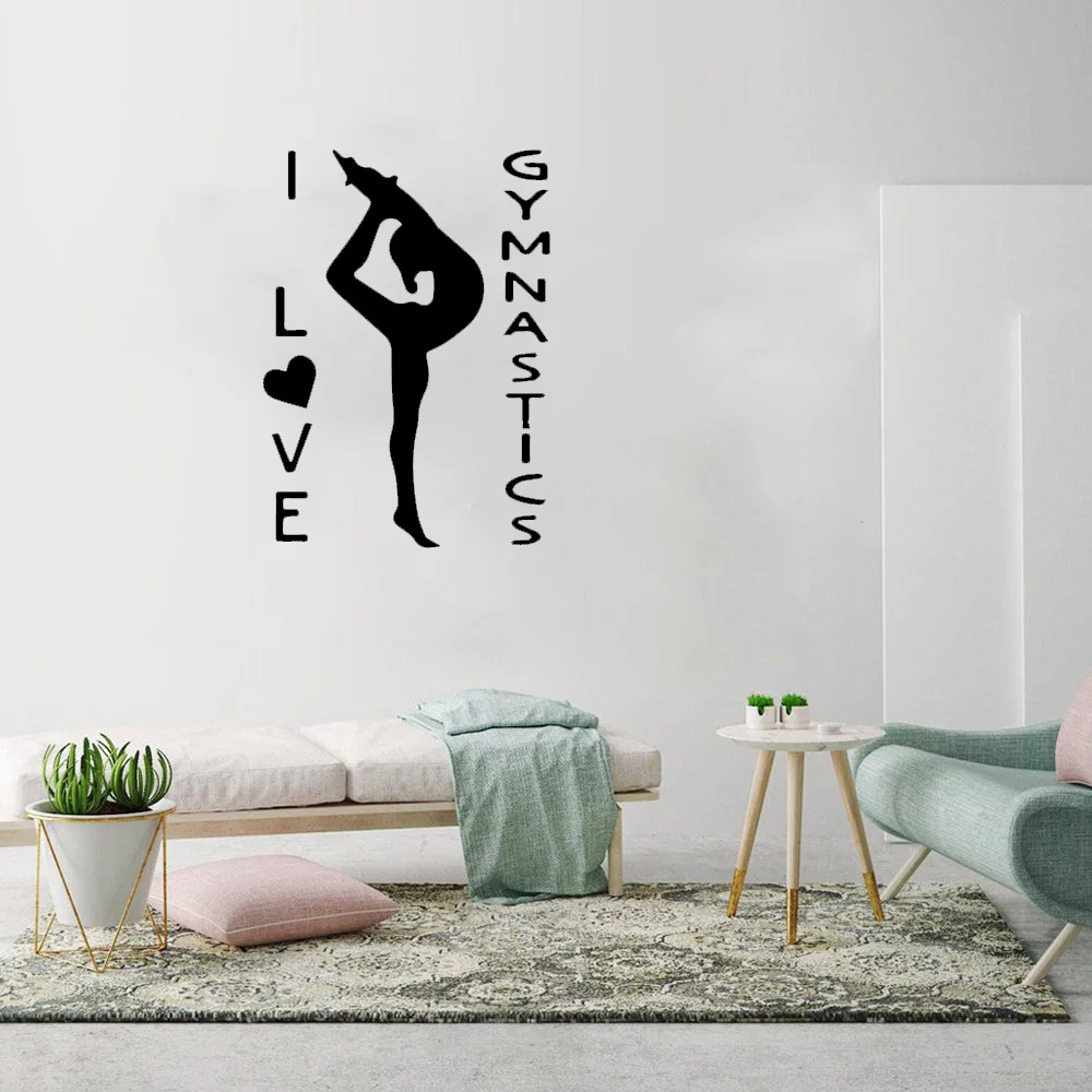 

Gymnastics Wall Stickers Removable Wall Decor For Girl's Rooms Gym Dance Room Decoration Wall Decals Stickers Murals ov750