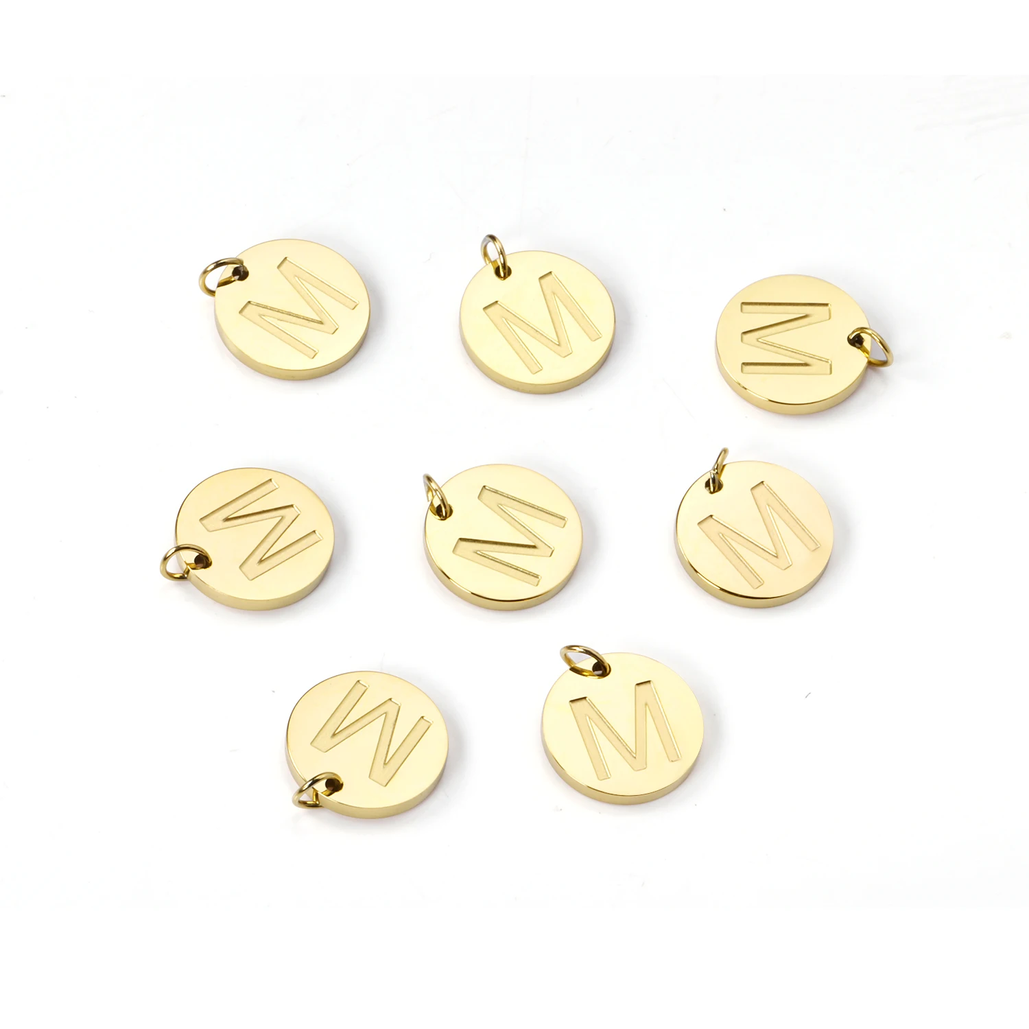 

Подвеска женская круглая из нержавеющей стали с надписью A-Z, 10 шт./лот