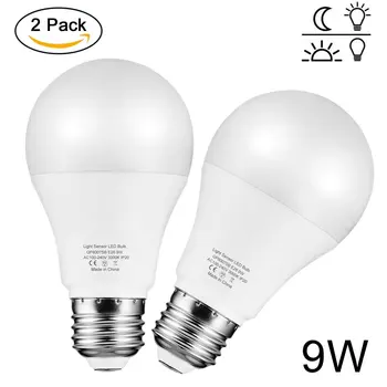 

9W E26 Intelligent Light Sensor LED Bulb 3000K with Auto Switch Outdoor/Indoor Lamp Built-in Photosensor Detection