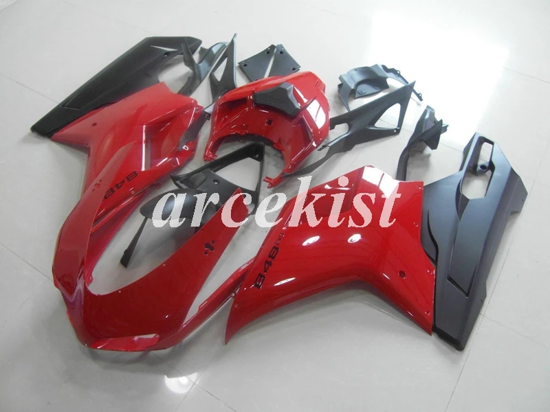 Инъекций ABS Полный обтекатели комплект подходит для поездок на мотоцикле DUCATI 848 evo 1098 1198 1098S 2007 2008 2009 2010 2011 2012 тела комплект темно-красный