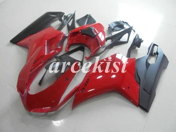 

Injection New ABS Full Fairings Kit Fit for DUCATI 848 evo 1098 1198 1098S 2007 2008 2009 2010 2011 2012 Body Set dark red