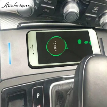

Phone holder for Audi A7 RS6 A6 C7 car wireless charger center console mount mobile stand for iphone 11 qi fast charging bracket