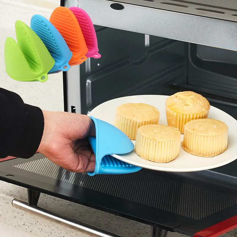 Силиконовые Анти-скальдинг перчатки для духовки рукавицы Potholder кухонные перчатки для барбекю лоток горшок блюдо держатель для миски духовка ручной зажим