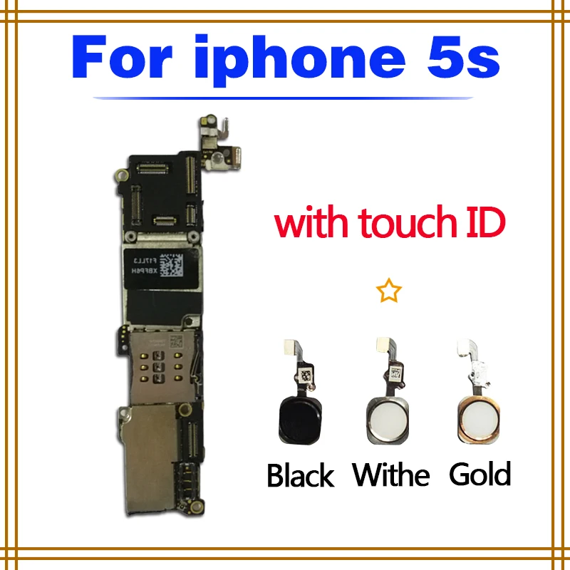 16 Гб/32 ГБ/64 ГБ для iphone 5s материнская плата без/с сенсорным ID, разблокирована для iphone 5s материнская плата