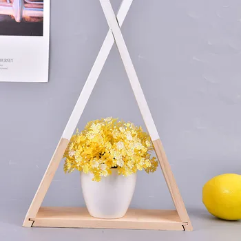 

Nordic Style Baby Wooden Triangle Shelf Wall Hanging Trigon Storage Book Shelf 39 * 23 * 7.5cm