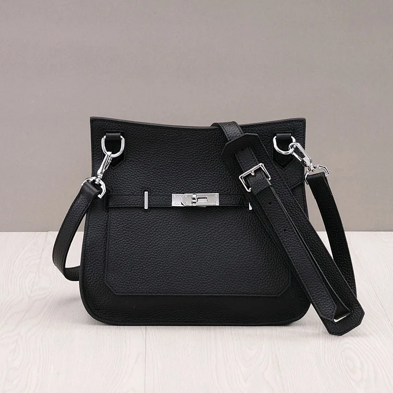 Сумка Metropolis, женская сумка из высококачественной натуральной кожи, сумки через плечо, женские сумки в стиле ретро, сумка-мессенджер - Цвет: Black