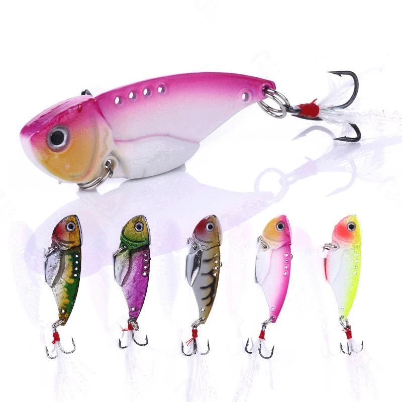 

1 Pcs 55mm 11g Metal VIB Fishing Lure Vibration Spoon Bass Baits Crankbait Bass Wobbler Hard Baits Cicada Lure VIB Tackle