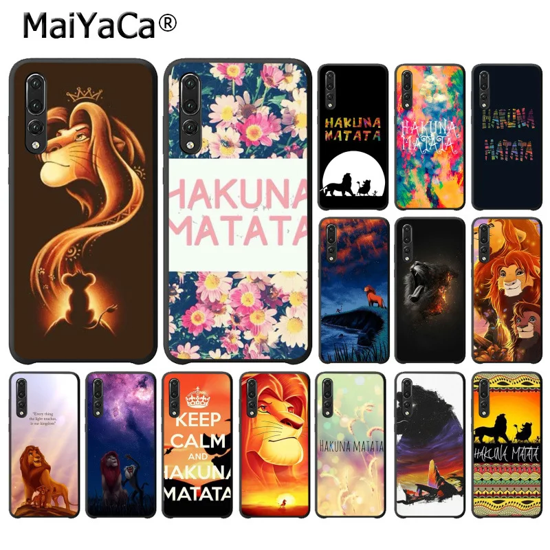 MaiYaCa Hakuna Matata Король Лев ТПУ мягкий черный чехол для телефона iPhone 8 7 6 6S Plus X XS MAX 5 5S SE