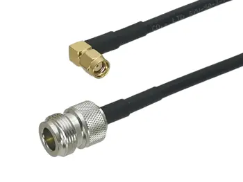 

1Pcs RG58 RP-SMA Male JACK Right angle to N Female jack Connector RF Coaxial Jumper Pigtail Cable 4inch~50M