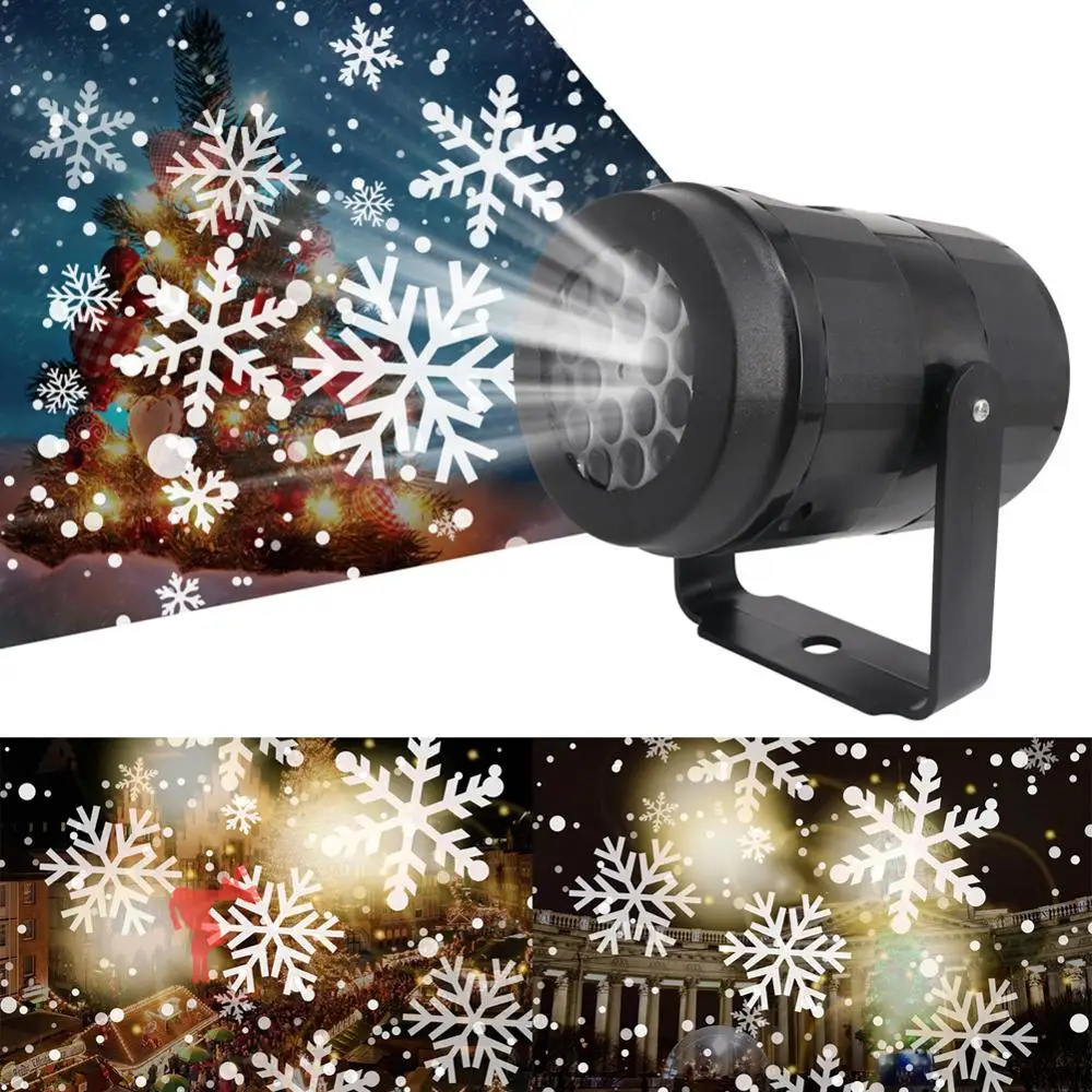 Рождественское украшение Снежинка светодиодный светильник для проектора s Новогоднее украшение для дома праздничный Декор снежный проектор ночной Светильник