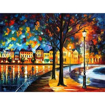 

Street DIY 5D Full Drill Diamond Painting Embroidery Cross Stitch Kit Rhinestone Home Decor Craft Q6PE