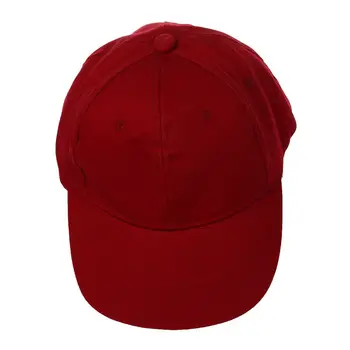 

Kids Plain Baseball Cap Girls Boys Junior Childrens Hat Summer-Classic red