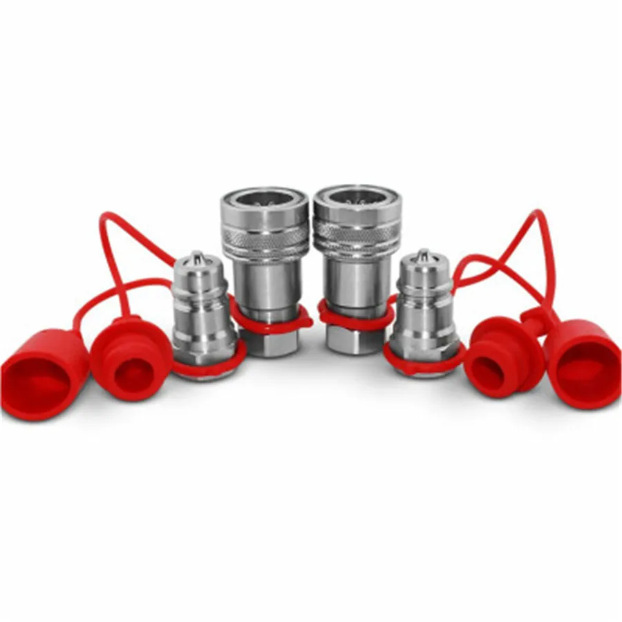 4 In Red Tractor Remote Coupler Dust Covers Heavy Equipment