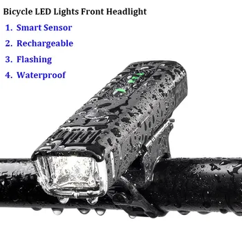 

Bicycle Light Waterproof USB Rechargeable Front LED Bike Lights Cycling Lamp Torch Handlebar Flashlight Bike Accessories